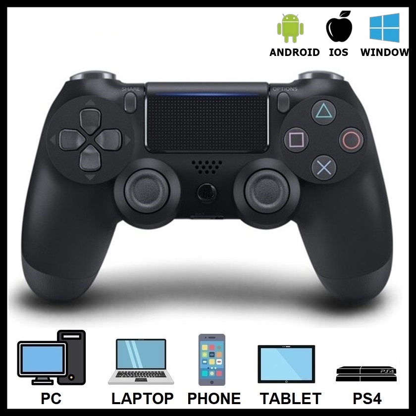 Gamepad Tay Game Không dây Bluetooth P4 cho máy tính điện thoại Laptop