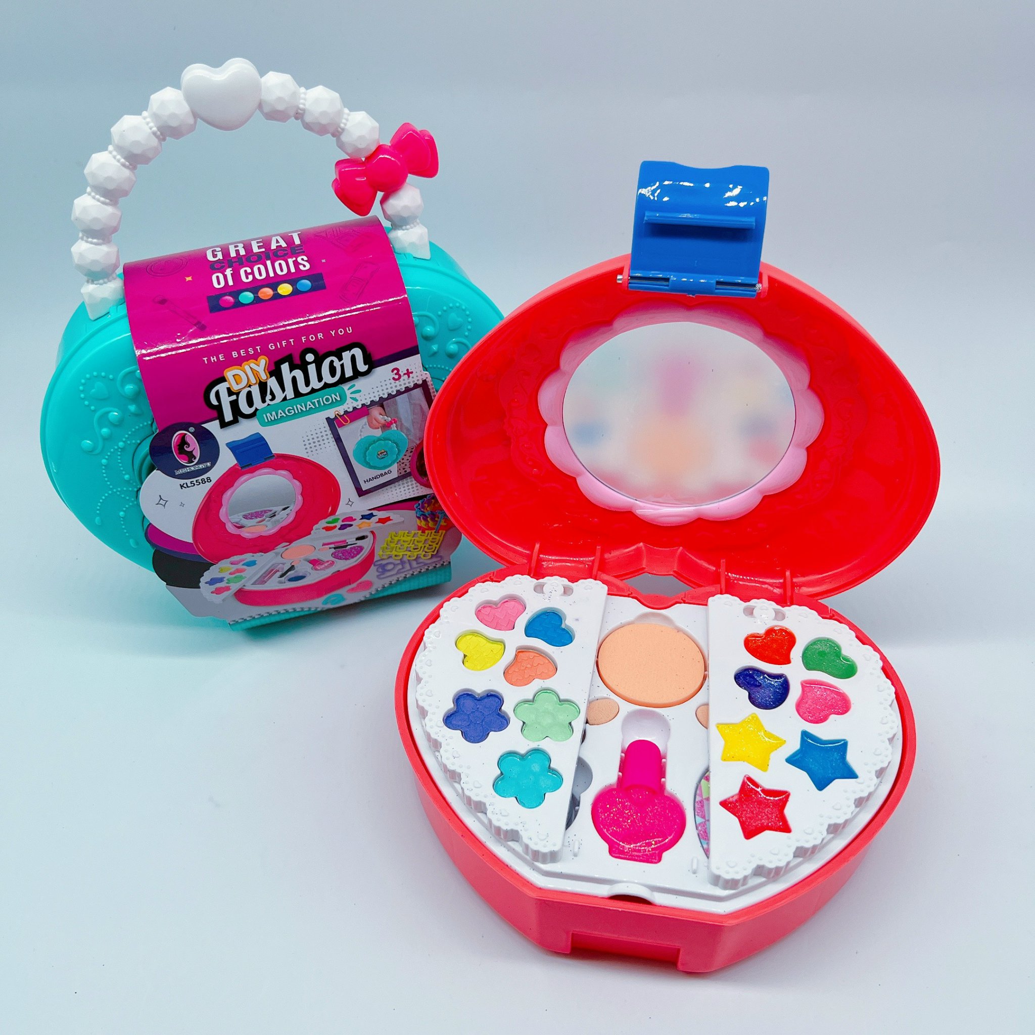 Giỏ xách phấn trang điểm thật đồ chơi cho bé, nhựa abs sêu xinh - Quà tặng hấp dẫn cho bé gái