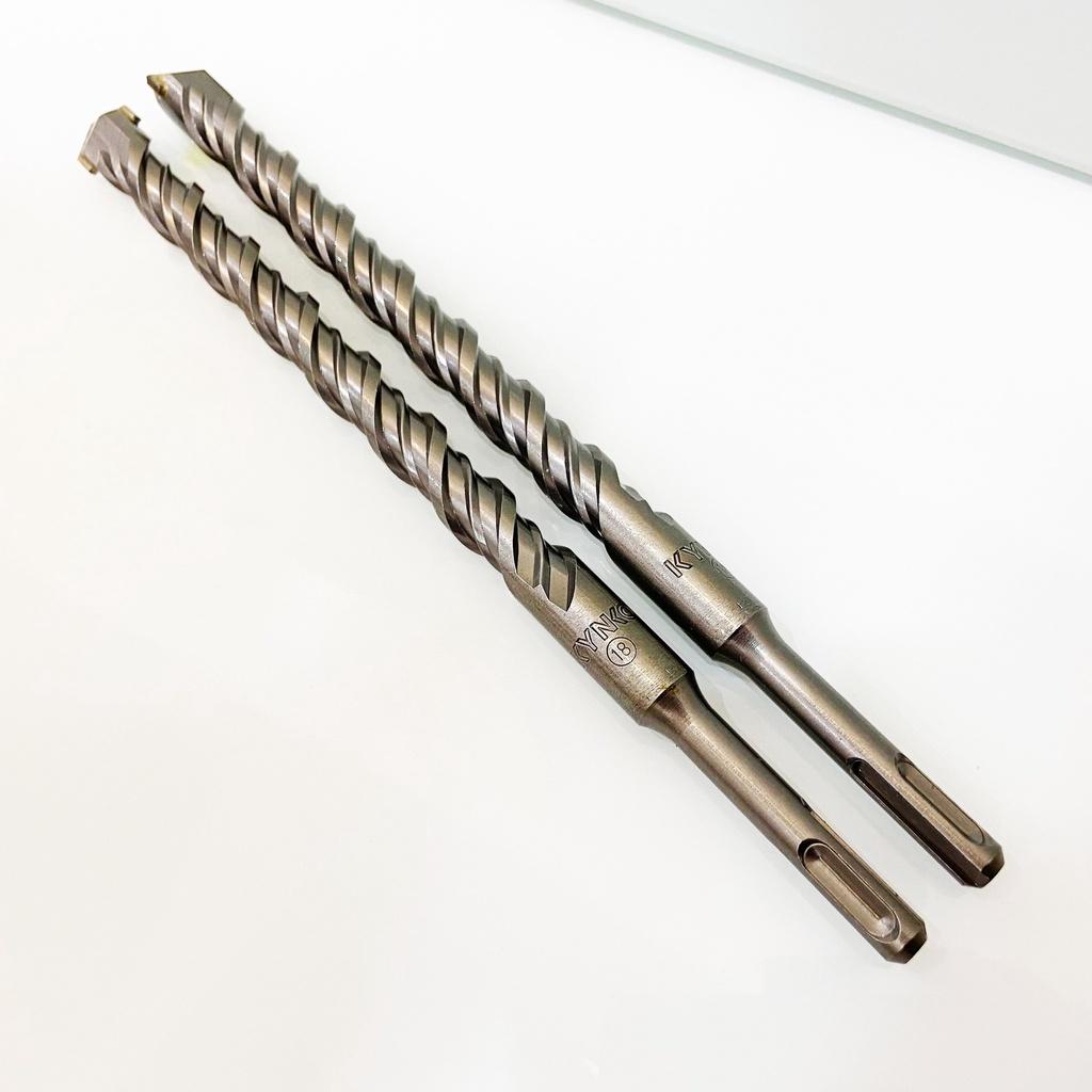 MŨI KHOAN BÊ TÔNG SDS ĐƯỜNG KÍNH PHI Ø18 DÀI 260MM XUYÊN TƯỜNG ĐẦU DẸT KYNKO MKBTXT-18260