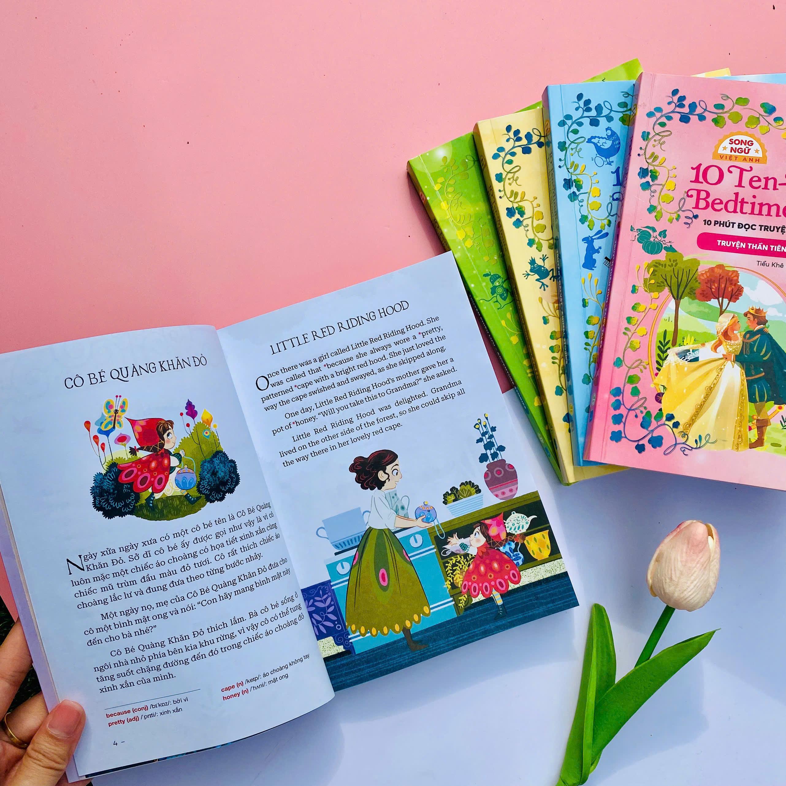 Sách - 10 Ten-Minutes Bedtime Stories - 10 Phút Đọc Truyện Trước Giờ Đi Ngủ - Fairy Tales - Truyện Thần Tiên - Song Ngữ Việt-Anh