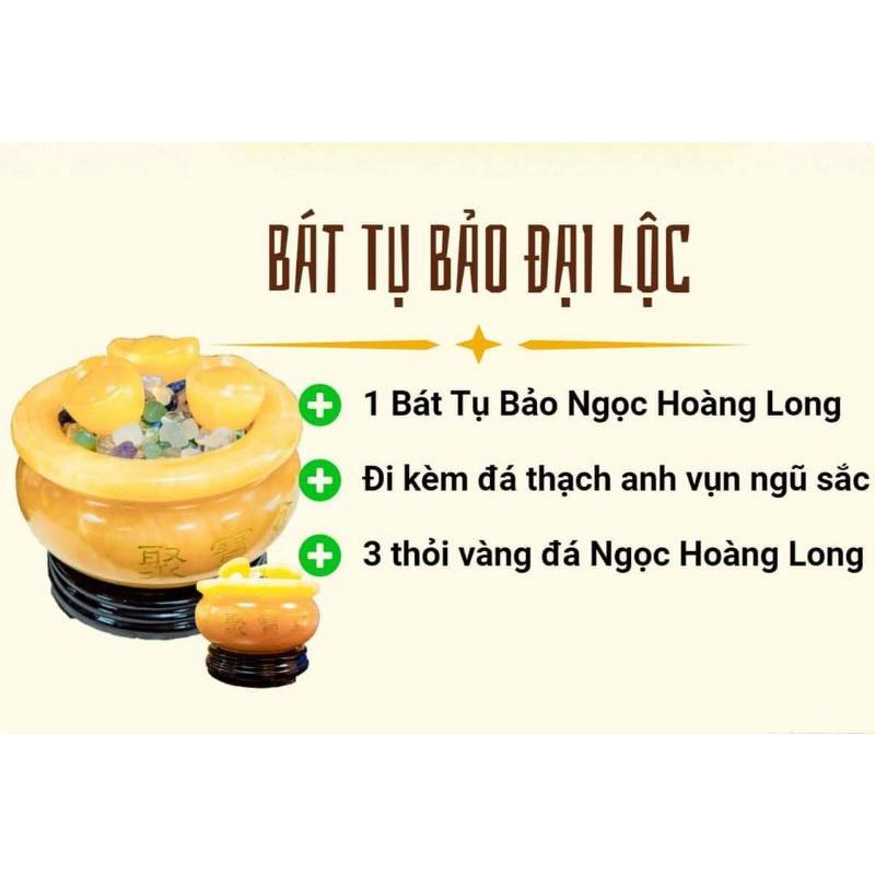 Bát Tụ Bảo Đại Lộc 10cm, 12cm, 15cm đá Ngọc Hoàng Long