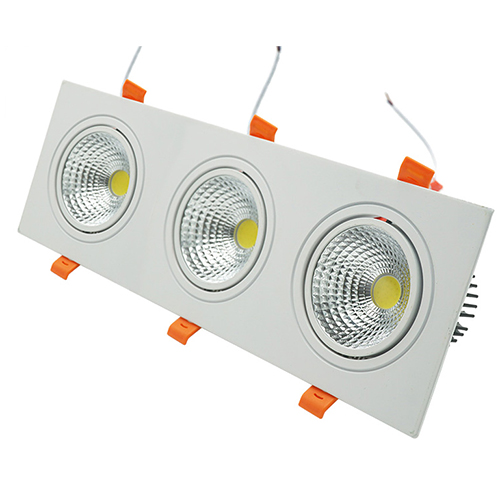 Đèn LED Âm Trần Mặt Vuông 3 Bóng 30W HC LIGHTING