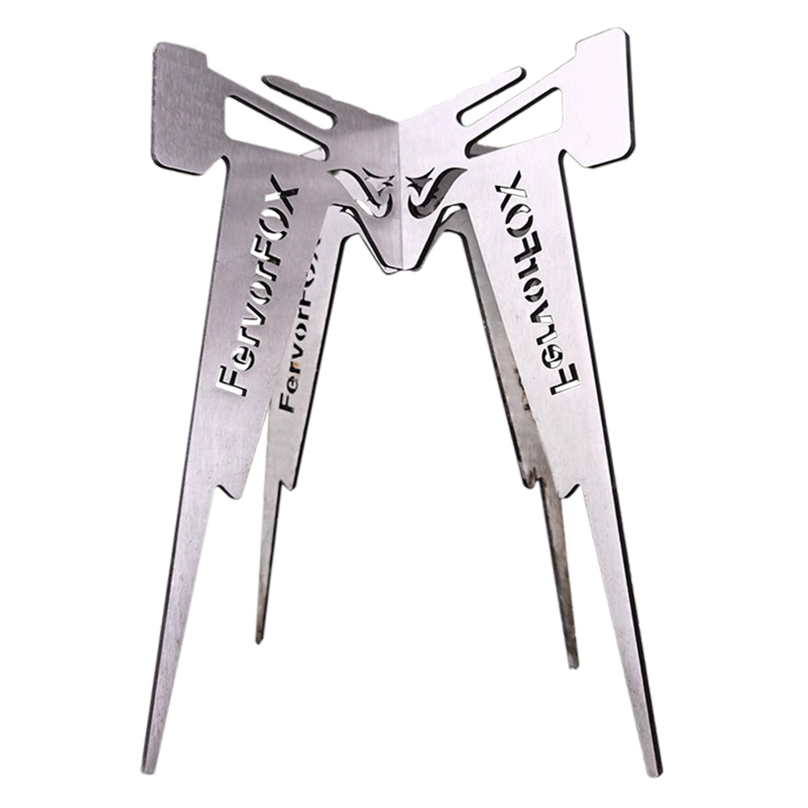 Folding Camping Pot Support Cross Stand Trivet Stove Rack for Outdoor Camping Hiking Backpacking