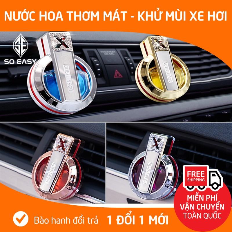 Nước Hoa Ô Tô Kẹp Cửa Gió Bushineco - thơm mát giúp khử mùi xe hơi , ôtô chống say xe hình tròn