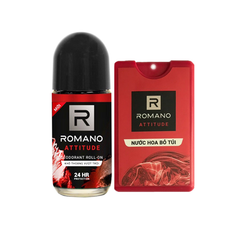 Combo Romano Attitude: Lăn khử mùi 50ml và nước hoa bỏ túi 18ml