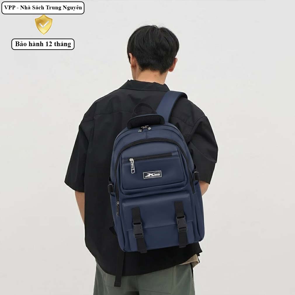 Balo trung học chống nước Xbags Dark Blue XB 3202 – Balo đi học, đi làm, du lịch nhiều ngăn tiện lợi!