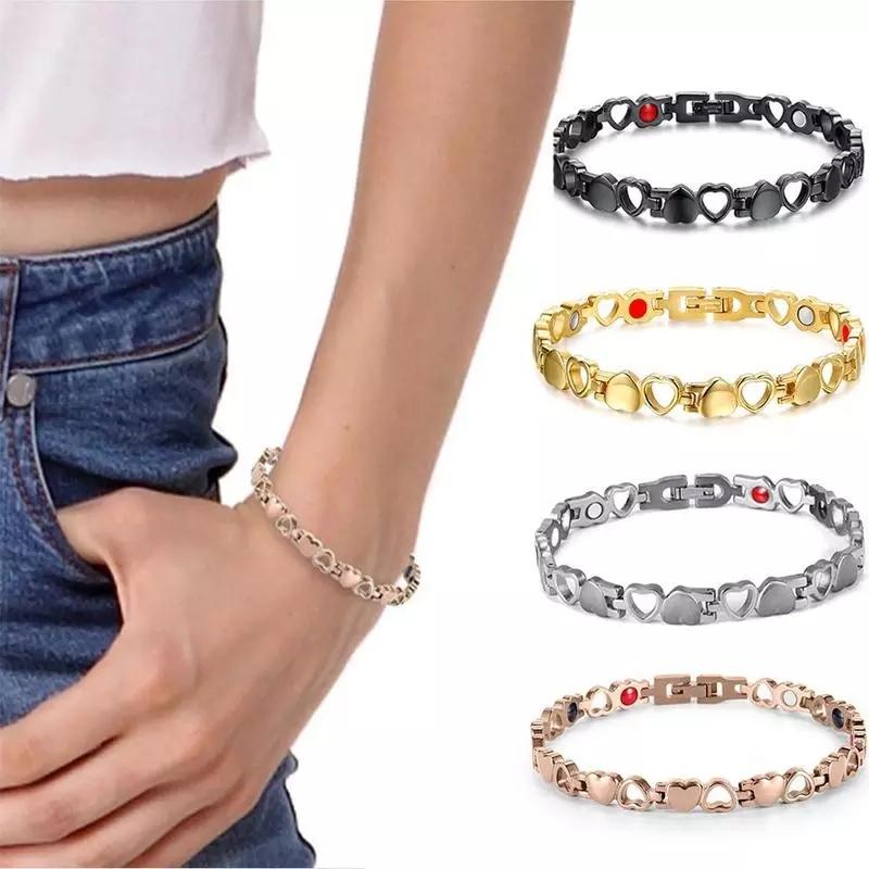 Vòng Tay Nam Châm Chất Liệu Thép Titan Thiết Kế Đơn Giản Cá Tính