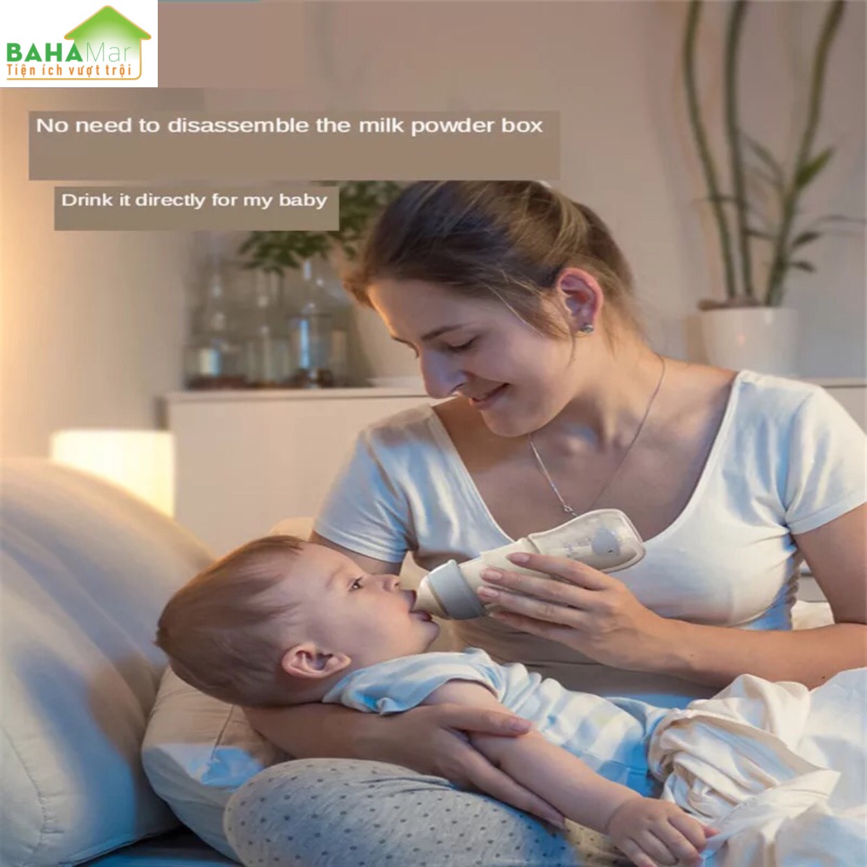 BÌNH SỮA KÈM Ủ TỰ ĐỘNG PHA NHANH "BAHAMAR" Có ngăn chứa sữa riêng biệt, khi cần ấn nhả để lắc pha nhanh trong tích tắc. Có thể điều chỉnh nhiệt độ , có thể hâm sữa, nhiệt độ không đổi.