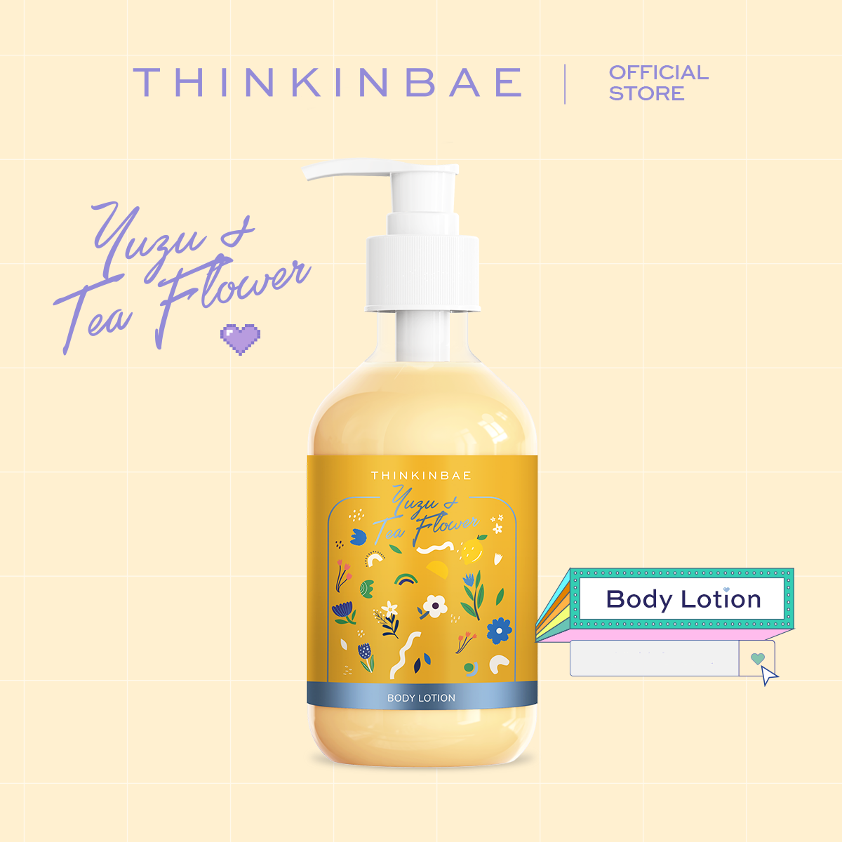 Sữa dưỡng thể Thinkinbae hương Trái Yuzu &amp; Hoa Trà Trắng 300ml