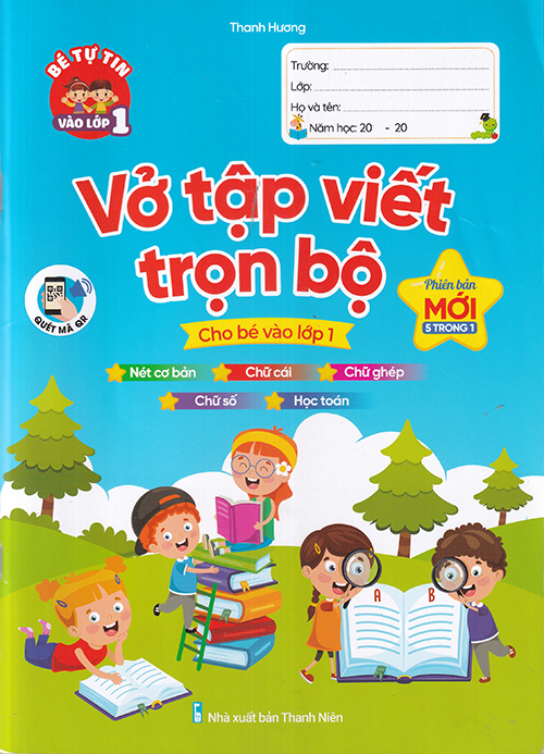 Sách - Vở tập viết trọn bộ cho bé vào lớp 1 (Phiên bản mới 5 trong 1)