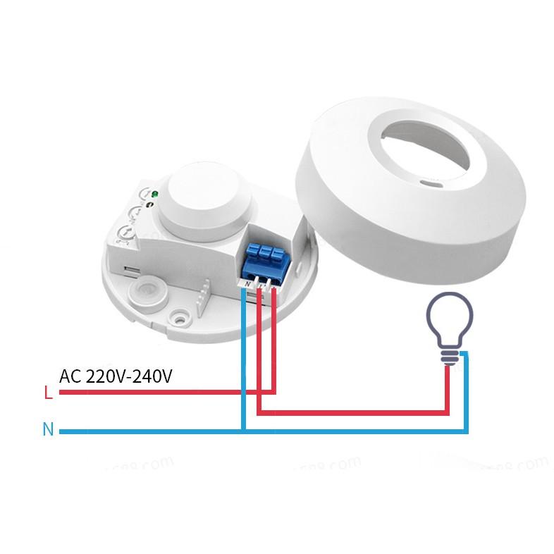 Công Tắc Cảm Biến Chuyển Động Radar Ốp Trần 1200W MS600