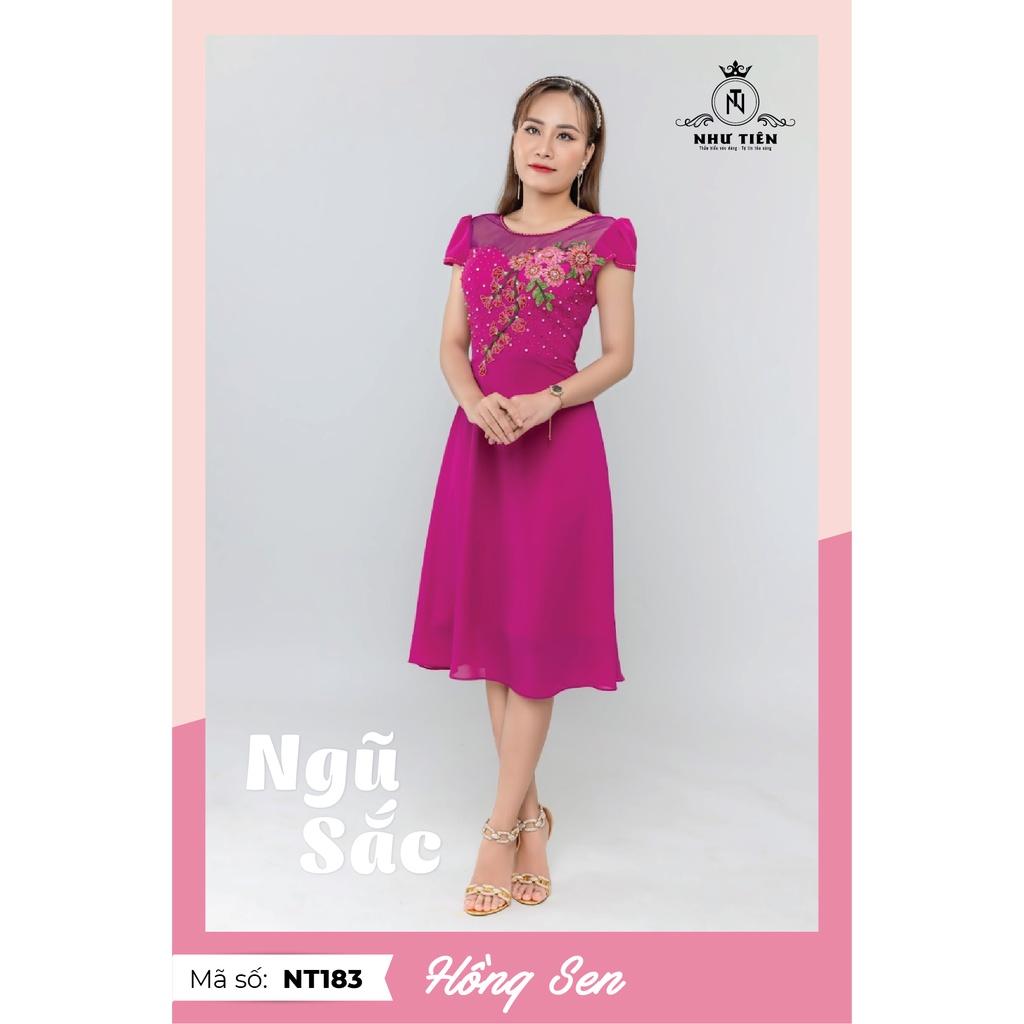 Đầm Nữ Trung Niên Như Tiên Ngũ Sắc NT183