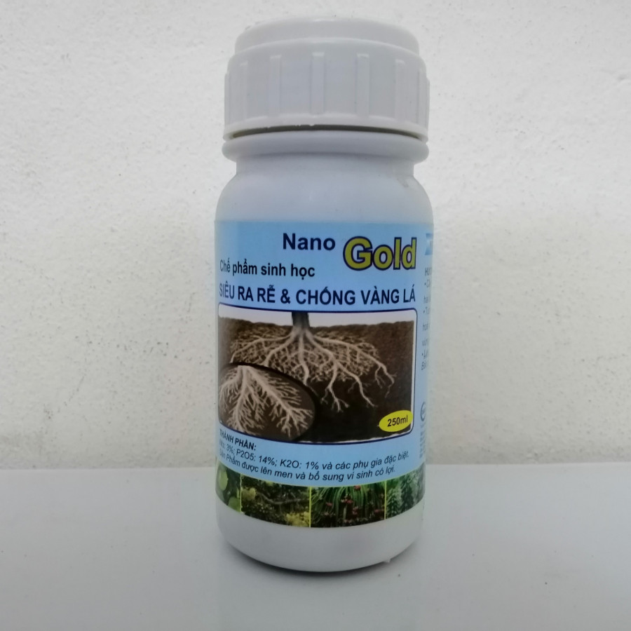 NANO GOLD 250ML - CHẾ PHẨM SINH HỌC SIÊU RA RỄ CHỐNG VÀNG LÁ