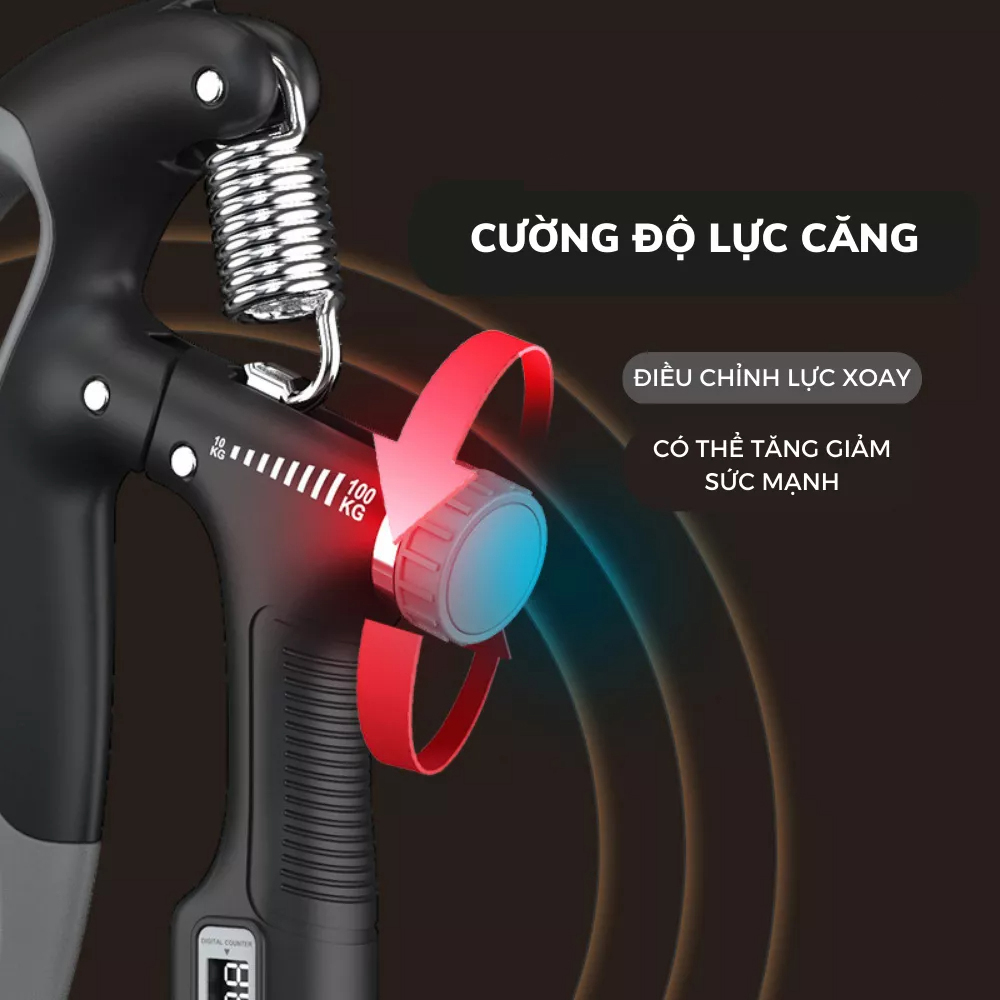 Kìm Bóp Tay, Kìm Tập Cơ Tay, Dụng Cụ Tập Gym Tại Nhà Điều Chỉnh Lực Có Đếm 10-100kg, Kìm Bóp Tay Thông Minh Đếm Số Tập Thể Dục Tại Nhà Và Văn Phòng Giao Màu Ngẫu Nhiên