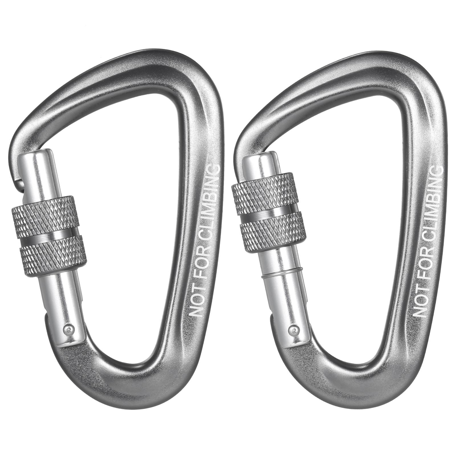 Set 2 Móc Treo Nhanh Đi Phượt - Leo Núi Carabiner Chữ D Hợp Kim Nhôm Cao Cấp