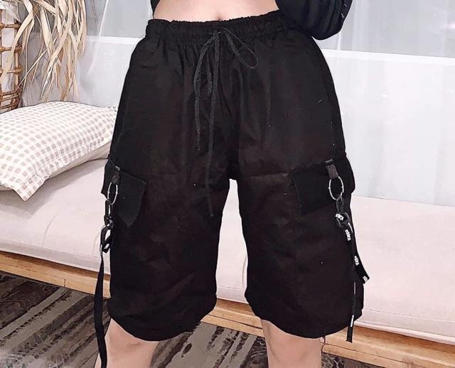 Quần kaki lửng có dây luồng khoá nam nữ