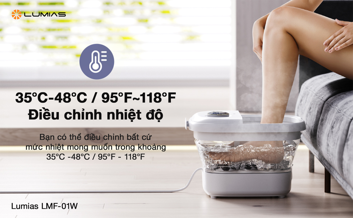 Máy massage chân Lumias LMF-01W Hàng chính hãng
