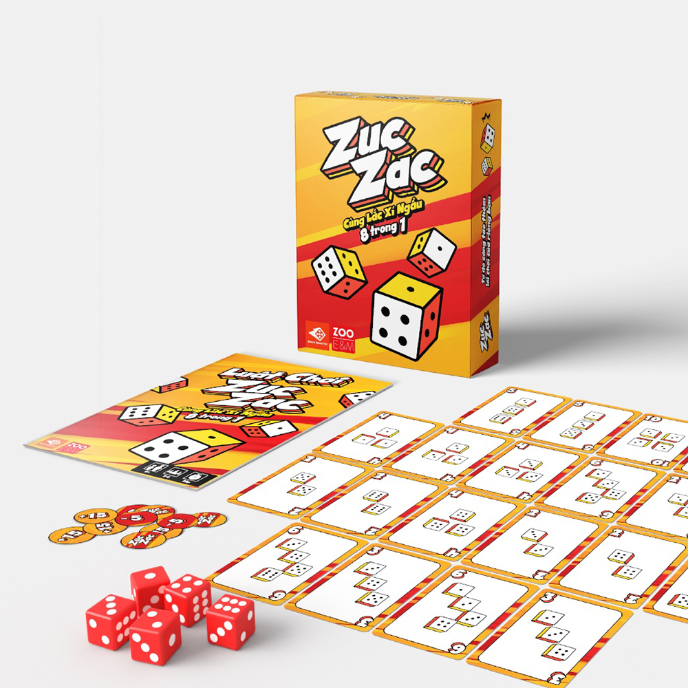 Board Game Zuc Zac Cùng lắc xí ngầu 8 trong 1