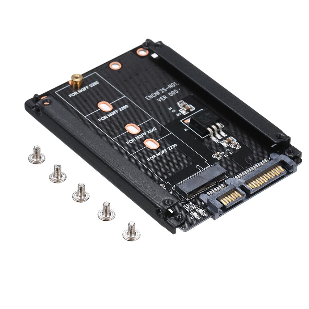 NGFF to SATA Adapter Card M.2 KEY B-M SSD SATA3.0 Converter Support Model 2230 2242 2260 2280
