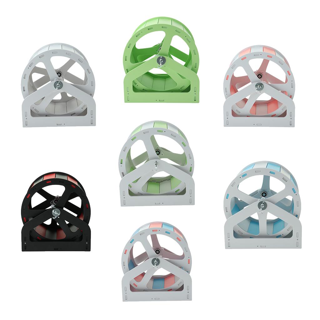 Mouse Wooden Exercise Wheel Silent Hamster Running Wheel Pet Toy Wheel Green
