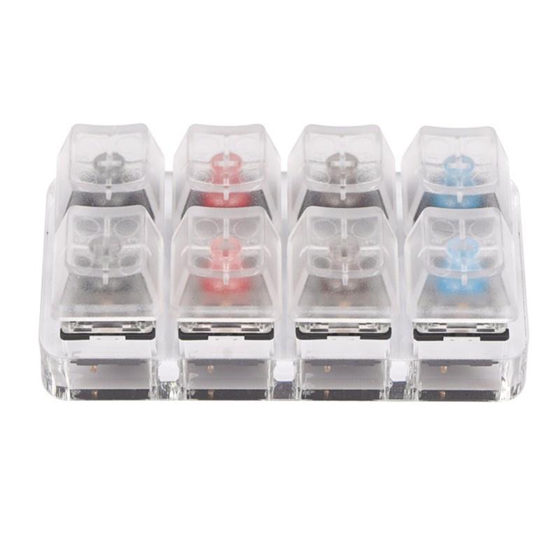 HSV 8 Key Caps Translucent Keycaps Testing Tool Cherry MX Switches Keyboard Tester Kit Clear Keycaps Sampler PCB Mechanical Keyboard