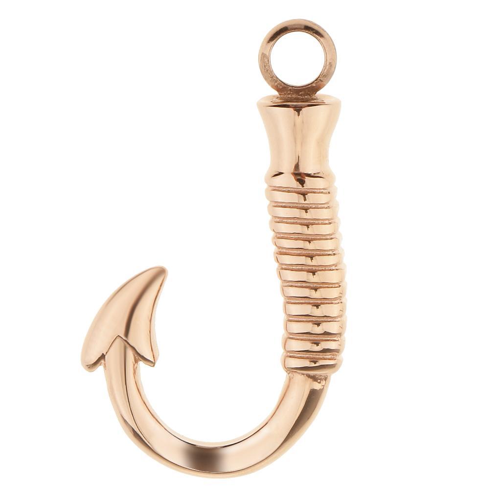 2pcs Gold/Rose Gold  Hook Shape Urn Ash Holder Memorial Pendant Keepsake