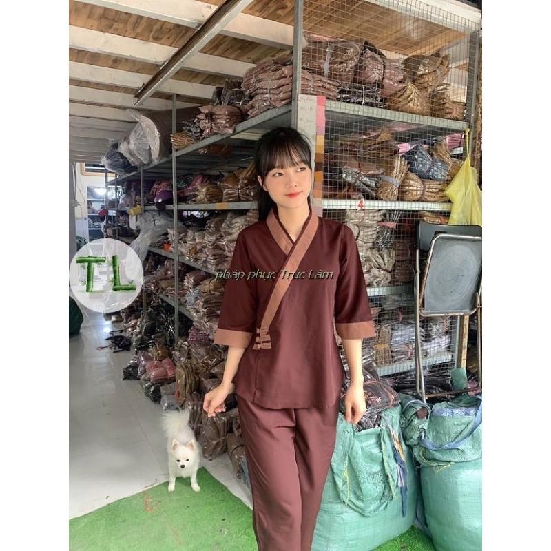 Đồ Lam Đi Chùa #Đồ Phật Tử #Pháp Phục Phật Giáo#mấu xéo nhật 3 cút