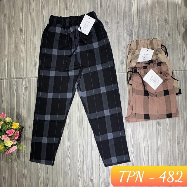NEWQuần kẻ CARO đũi dáng baggy siêu trẻ trung, năng độngVIDEO thật