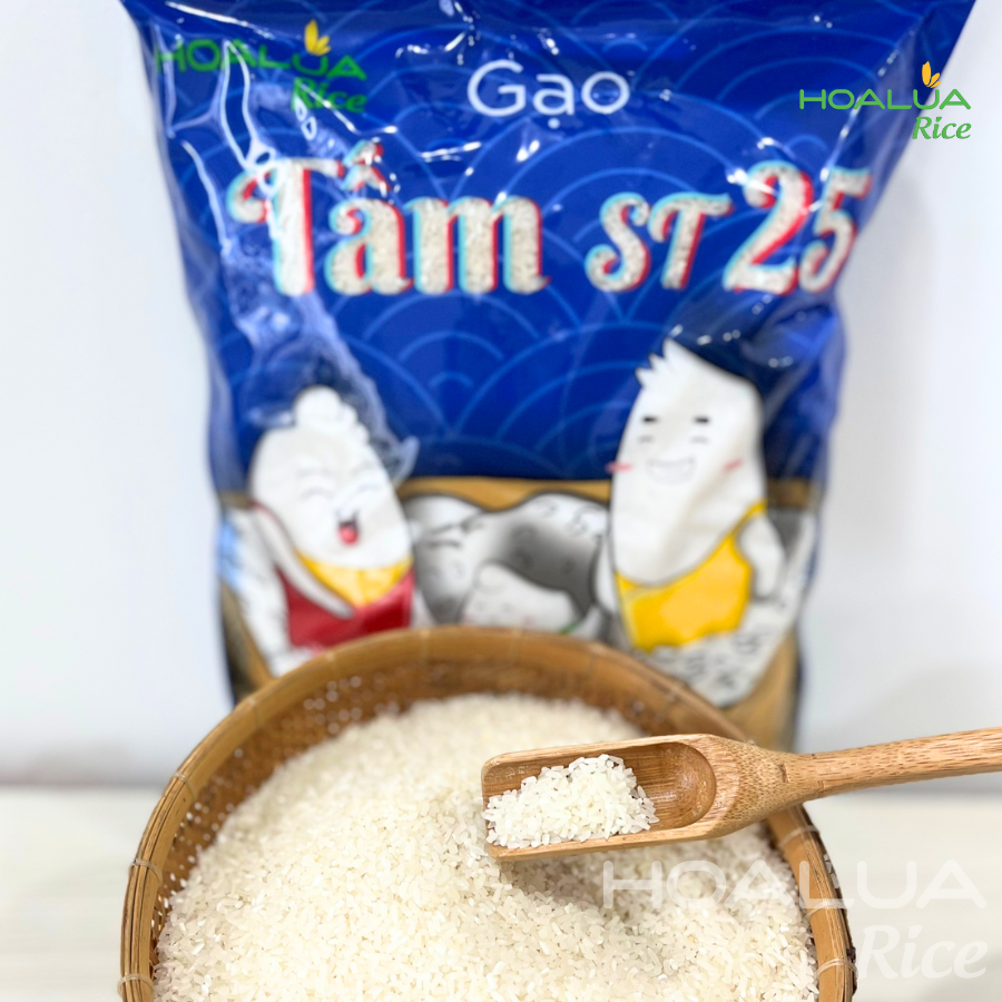 Gạo Tấm ST25 Hoa Lúa túi 2kg - Dẻo mềm, thơm ngon