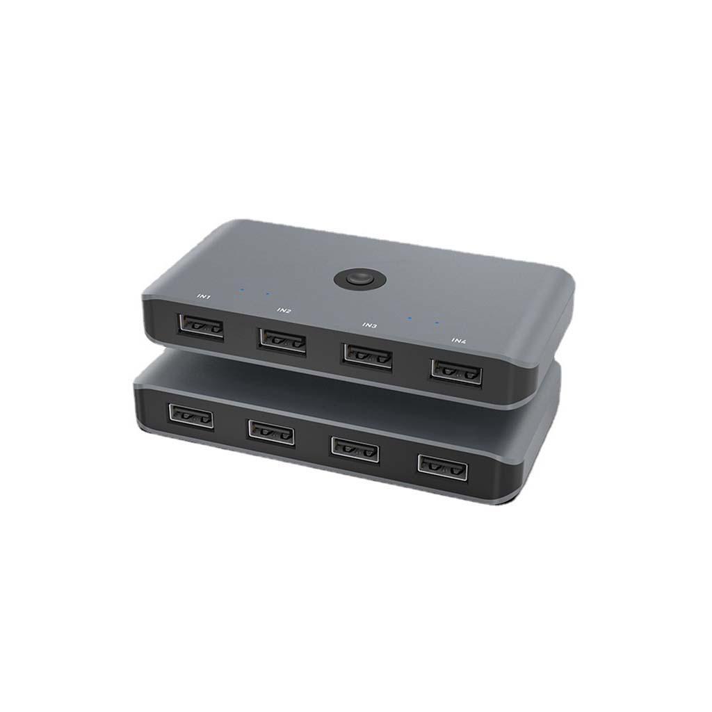 USB 2.0 Peripheral Switch Adapter KVM Switch for Printer, Scanner One-Second