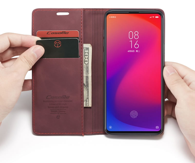 Bao da bò thật dạng ví dành cho Xiaomi Redmi K20 Pro chính hãng Caseme