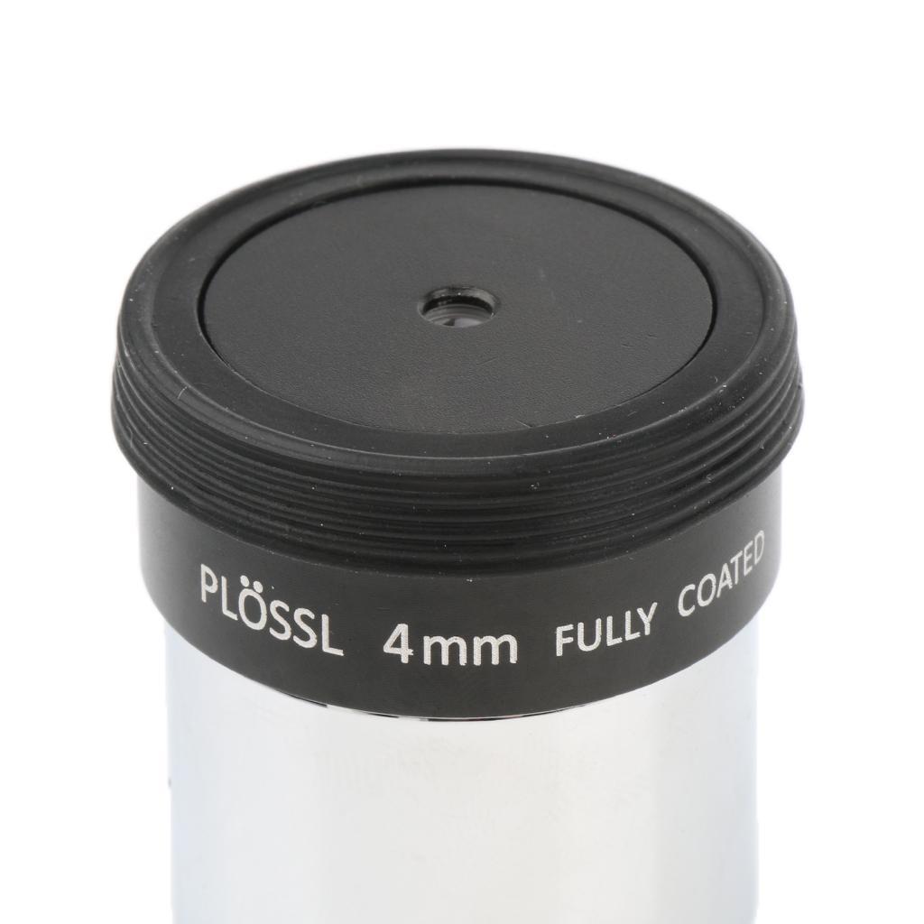 4mm 1.25inch Plossl Telescope Eyepiece Lens - 4-element Plossl Design - Threaded for Standard 1.25inch Astronomy Filters