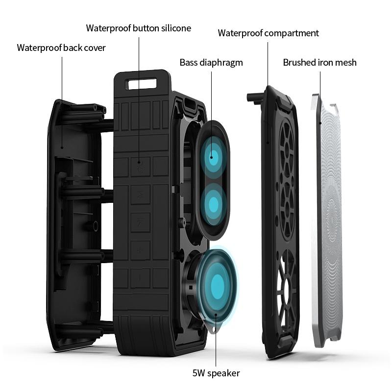 Loa bluetooth mini giá rẻ NUTEK X3 nghe nhạc không dây, kháng nước chuẩn IPX7