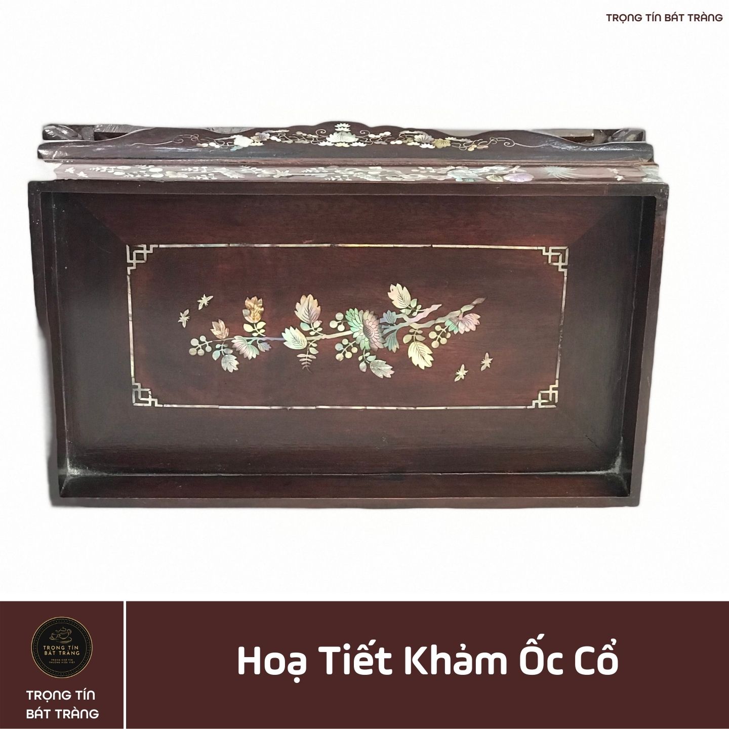 Khay Trà Gỗ Hương Hình Chữ Nhật  Kích Thước 35*20*11 cm KT 85