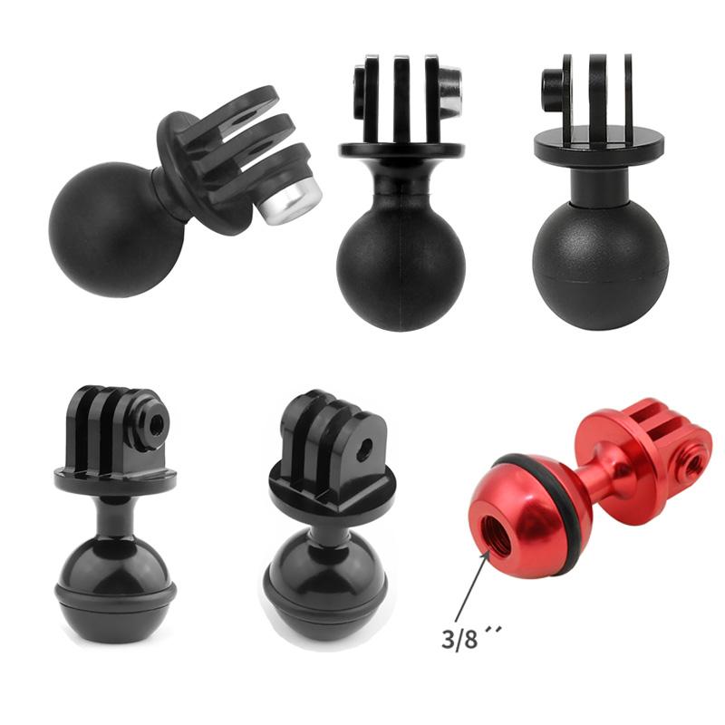 Bộ chuyển đổi cơ sở đầu ba chân ba chân 1 inch cho GoPro 360 độ xoay đầu bóng máy ảnh máy ảnh gắn giá đỡ