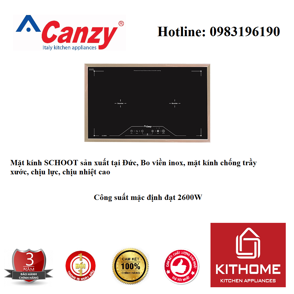 Bếp điện từ cao cấp CANZY CZ QD03 - Hàng chính hãng