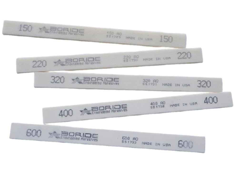 Combo 5pcs Đá đánh bóng Boride AO kích thước 1/8 X 1/2 X 6