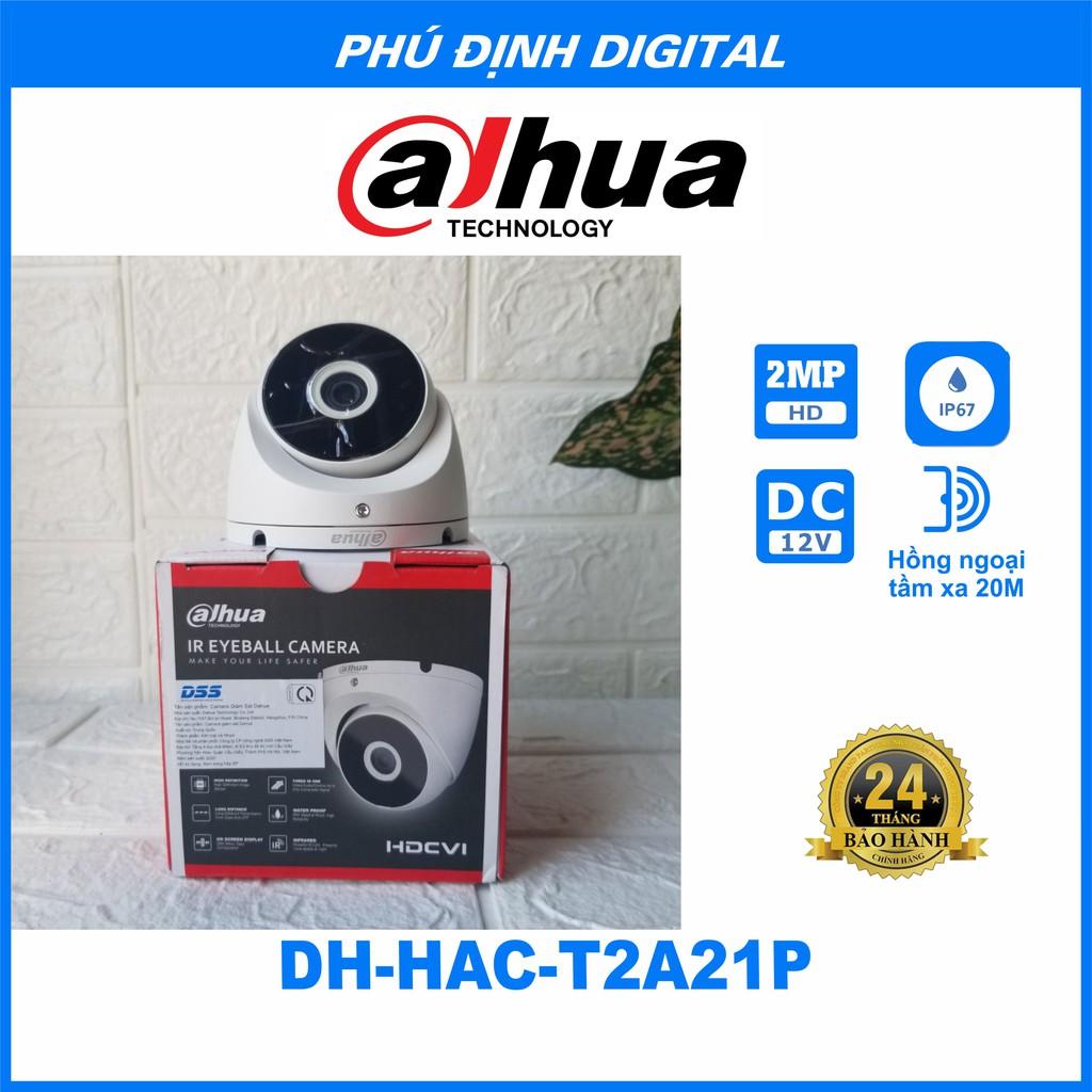 Camera HDCVI 2MP Dahua mã DH-HAC-T2A21P - Hàng Chính Hãng