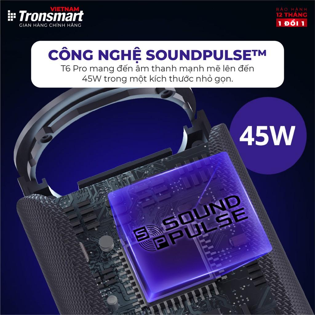 Loa Bluetooth Tronsmart T6 Pro 45W Chống nước IPX6 Ghép nối 2 loa - Hàng Chính Hãng - Bảo Hành 12 Tháng