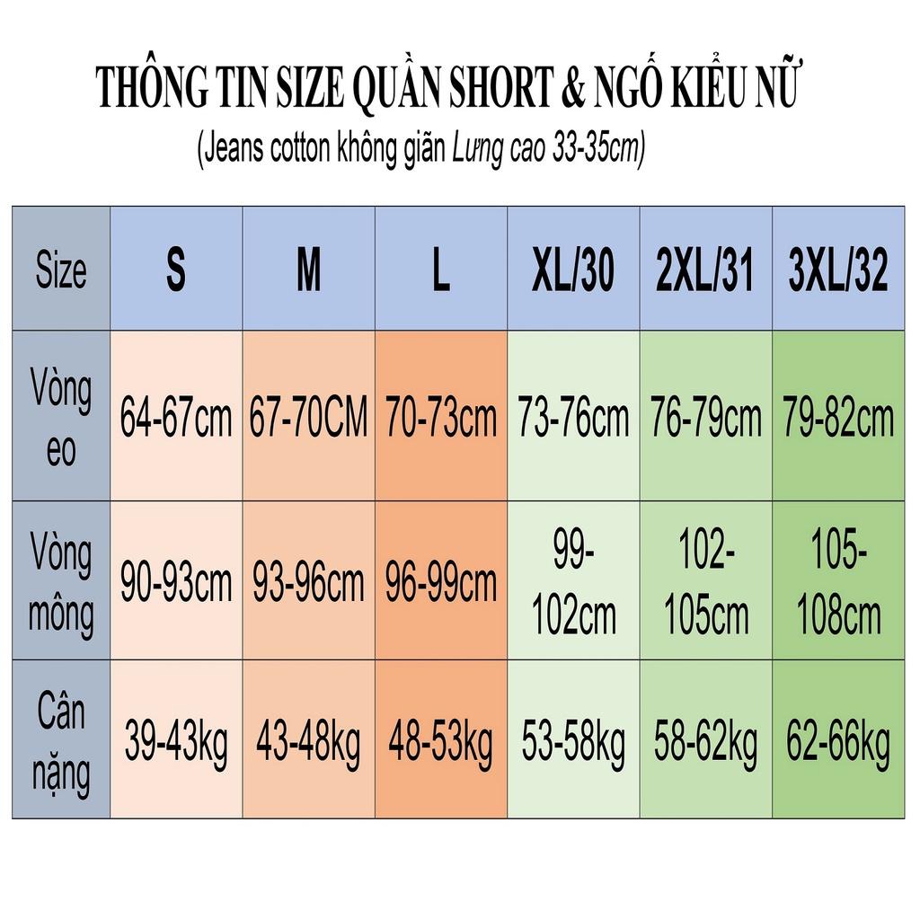 Quần đùi jean big size từ QJ654