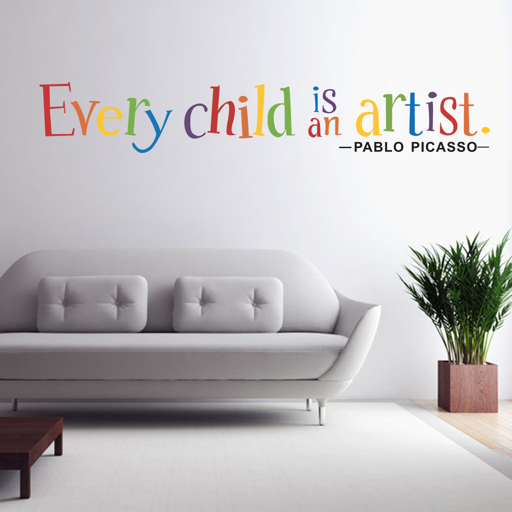 Decal dán tường "Every child is an artist"