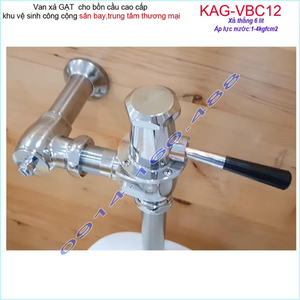 Van xả gạt bồn câu KAG-VBC12, van xả cho bồn cầu Toto, Linax treo tường, van xả cầu không thùng nước( không bồn cầu)