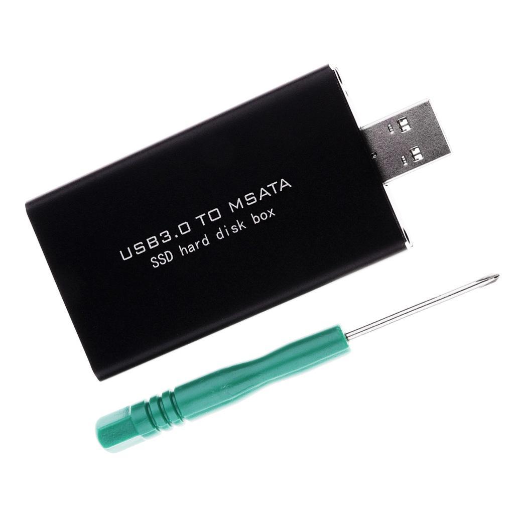 2pcs mSATA to USB3.0 SSD Enclosure Adapter Case Plug & Play Cover Box