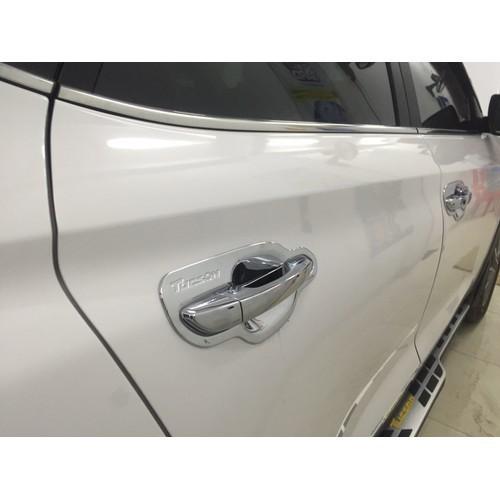 Bộ ốp tay nắm, hõm cửa xe Hyundai Tucson 2016-2021 -mạ Crom
