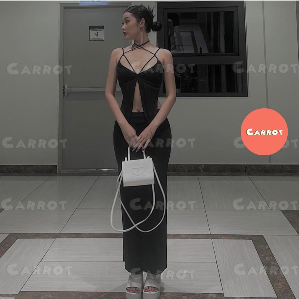 Áo croptop vạt nhọn thun cao cấp co giãn cá tính sexy carrotxinhdep