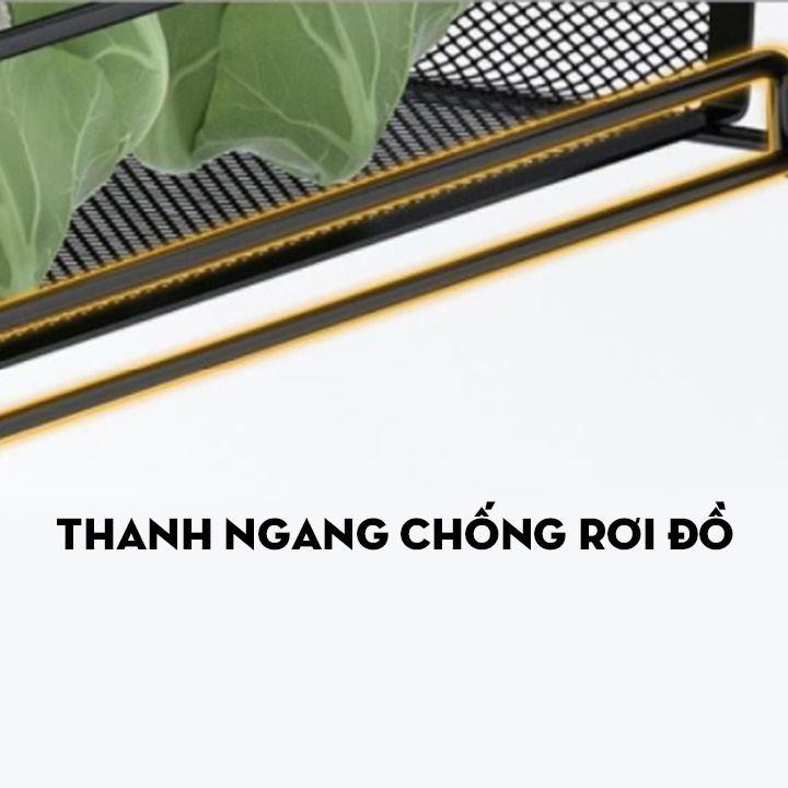 Kệ đựng để đồ đa năng có bánh xe 3 tầng (giao màu ngẫu nhiên)