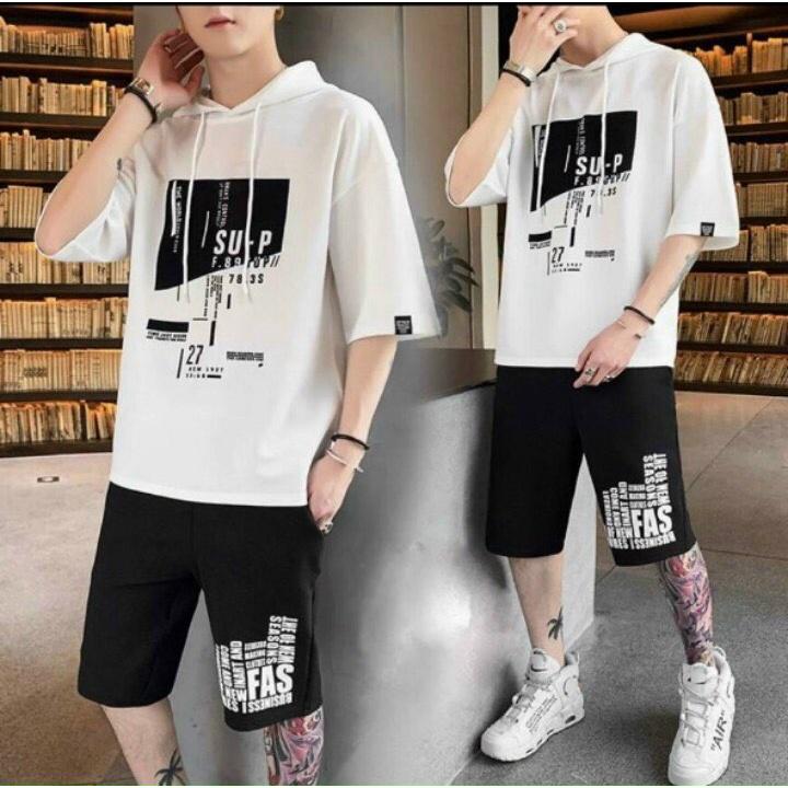 Set Đồ Nam Có Mũ Hàn Quốc Chất Cotton Đủ Màu Đủ Size Chất Vải Mềm Mịn Mát chất lượng siêu hot thể thao