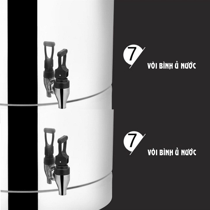 Bình giữ nhiệt Inox có vòi - TRẮNG