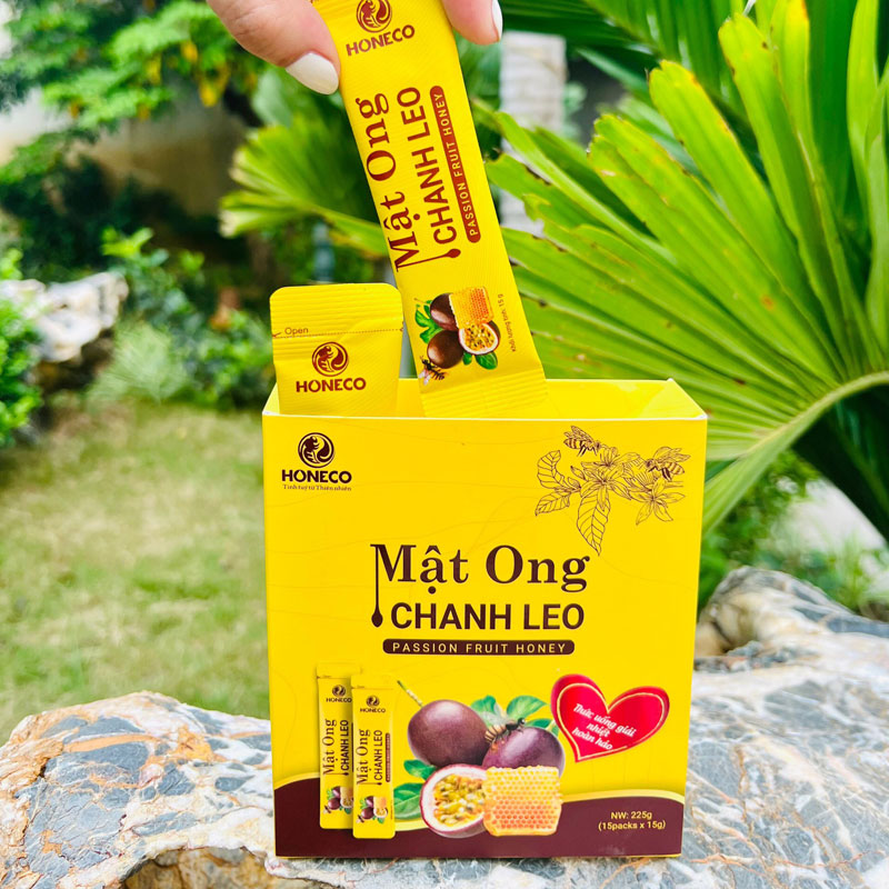 Mật ong chanh leo Honeco 15 gói x 15g