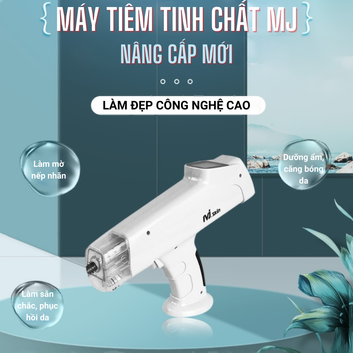 Máy Tiêm Tinh Chất Ammi MJ SKIN Hàn Quốc, Máy Cấy Tinh Chất Dưỡng Chất Meso Therapy Cầm Tay Cao Cấp Thế Hệ Mới